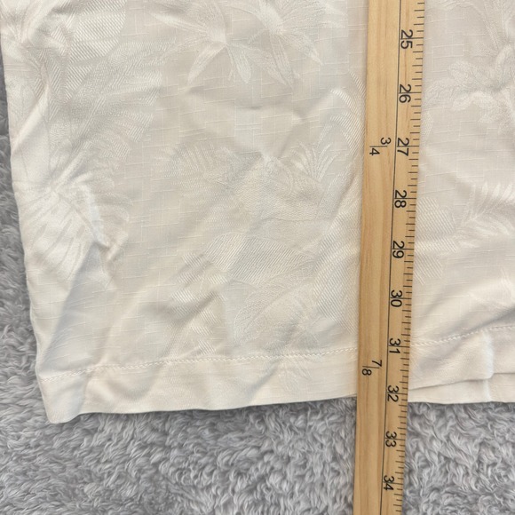 Tommy Bahama Mens St Lucia Fronds Jacquard Shirt Cream T319039 XXL NEW - Picture 8 of 9